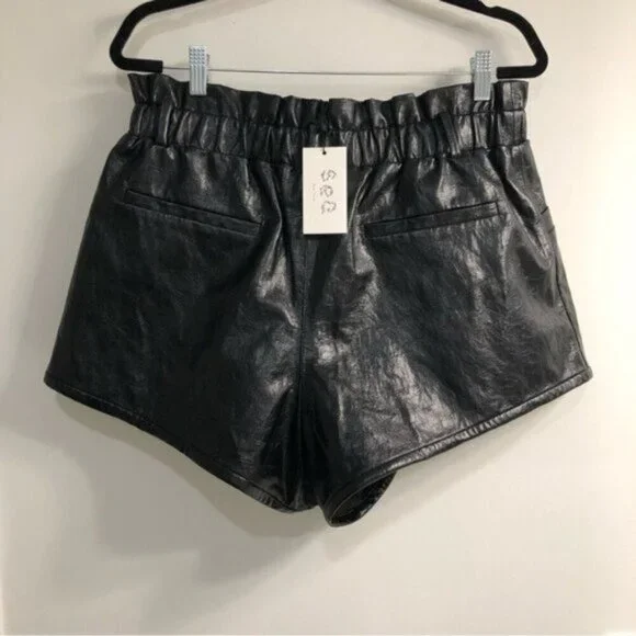 Sea Women’s Laurence Vegan Leather Shorts - Size 14